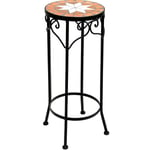 Dandibo - Tabouret à fleurs Mosaïque Rond 54 cm Porte-fleurs 12011 Table d'appoint Porte-plantes Table mosaïque