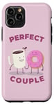 iPhone 11 Pro FUNNY COUPLE THE PERFECT COUPLE COFFEE AND DONUTS PERFECT Case