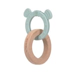 LÄSSIG Teether "2-in-1" Wood/Silicone Little Chums Dog