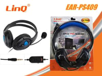 Écouteurs Avec Micro Compatible PLAYSTATION Ps4 PC Linq Ear-PS409