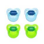 Wee Baby (Pack de 4) Tétine pour bébé | Tétine de dentition durable et attrayante avec tétine orthodontique en silicone pour des dents saines | Tétine pour nouveau-né avec trous d’aération