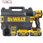 DeWalt DCD805P2T 18V XR Powerstack Combi Drill+ 2x 5Ah Batteries, Charger & Case