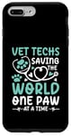 Coque pour iPhone 7 Plus/8 Plus Vet Techs Saving The World One Paw At A Time