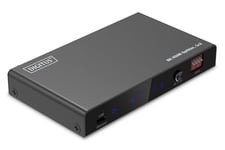 DIGITUS DS-55339 Répartiteur HDMI 1x2 – Entrée : 1 Port/Sortie : 2 Ports – UHD 8K/60 Hz HDTV : 7680 × 4320p – HDCP 2.3 & HDMI 2.1 – HDR, Deep Color, Commutateur EDID – Toslink, Stéréo (3,5 mm)