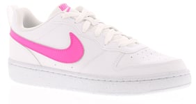 Nike Girls Trainers Court Borough Low Lace Up white UK Size