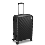 MODO by Roncato Rainbow 2.0 Trolley Moyen Rigide 4 Roues avec TSA, Noir, Lot de 3 valises rigides avec Roues pivotantes