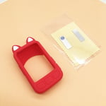 Wabathroom-Étui Et Film De Protection D'écran Pour Wahoo Elemnt Bolt 2,2,2 D'ordinateur Gps,Manchon De Chat En Silicone De Qualité,O Elemnt Bolt V2 - Type Red 1pc Film