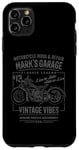 Coque pour iPhone 11 Pro Max Mark's Garage Design de moto pour la marque du nom