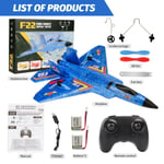 RC Plane F22 raptor Helikopteri Kaukosäädin lentokone 2.4G Lentokone Kaukosäädin EPP Vaahtokone Lasten lelut