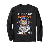 This Is My Human Costume Im Really A Cat Halloween Cat Lover Long Sleeve T-Shirt