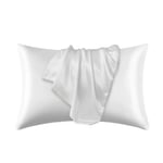 2pcs Soft Silk Pillowcase Satin Pillow Cases Cushion Covers Bed Bedding Decor