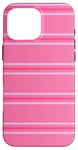 Coque pour iPhone 16 Pro Max Rose rayé Girly Esthétique Preppy Stripe