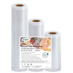 YISH Rouleau Sous Vide Alimentaire：3 Rouleaux 15/20/28 x 300cm Sac Sous Vide Alimentaire, Sachet Sous Vide Alimentaire Sans BPA, Film Sous Vide Alimentaire Convient à Tous les Machine Sous Vide