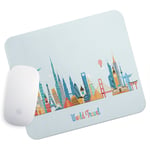 UK Seller Anti-Slip Gaming Mouse Pad Mat PC Laptop Colourful World Landmarks