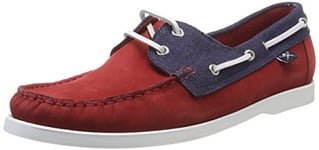 Hackett London Bi Colour Dockside - Chaussures de sport pour homme, Rouge, 40