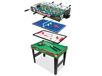 Teorema Giocattoli - Table de Jeu 4 en 1 en Bois, Football, ping-Pong, air Hockey, billard, Dimensions 96 x 86 x 68 cm, 67359