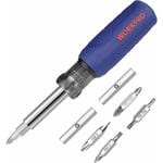 Workpro - Jeu de Tournevis Multi-Embouts en S2, Tournevis 6 en 1 avec l'Embout Réversible (Cruciforme/Plat/Pozidriv/Torx), 3 Tailles de Tiges,