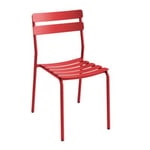 Chaise de terrasse en aluminium rouge foncé  Oviala