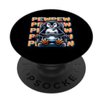 Cute Gaming Penguin Pew Video Game Graphic Men Kids Women PopSockets Adhesive PopGrip