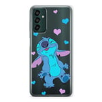 ERT GROUP mobile phone case for Samsung M13 4G original and officially Licensed Disney pattern Stitch 014 optimally adapted to the shape of the mobile phone, partially transparent