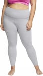 Nike Yoga Leggings Womens 3X UK 26 28 Grey High Waist Dri-Fi Plus Size Casual