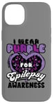 Coque pour iPhone 14 Plus Wear Purple Epilepsy Awareness Support Squad Butterfly Heart