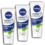 Nivea Aloe Vera Hand Cream Soothing Care 75ml pack of 3