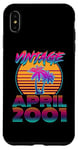 Coque pour iPhone XS Max 24 Years Old Retro Vintage Funny April 2001 24th Birthday