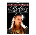 The Calendar King - World’s Greatest Mullets 2025 Wall Calendar (A4 size) Funny/Quirky/Christmas/Birthday/Gift Idea/Present/Novelty/Humour/Secret Santa/Year Planner/Office Gift