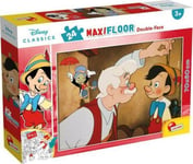 Dubbelsidigt Maxi Golvpussel 24El. 70X50cm Disney Classic. 86672 Lisciani