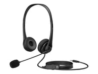 HP G2 - Micro-casque - sur-oreille - filaire - jack 3,5mm - noir ombré - pour HP 245 G9, 256 G8, 25X G9, 34; EliteBook 1040 G9; Pro 260 G9; ProBook 44X G9, 45X G9