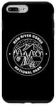 Coque pour iPhone 7 Plus/8 Plus Parc national de New River Gorge, camp, montagne, feu, arbre, lune