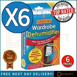 HANGING WARDROBE DEHUMIDIFIER BAGS CONDENSATION MOULD DAMP TRAPS FOR HOME x6