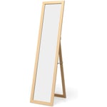 Goplus - Miroir 2 en 1 Mural sur Pied, hd Miroir avec Cadre de Style Moderne, Psyche 147 x 29 cm, sur Toute La Longueur, Ideale pour Votre Vestibule