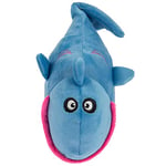 goDog Moonmoon Action Peluche Requin animé Jouet couineur pour Chien, Technologie de Mastication – Bleu, Taille Unique