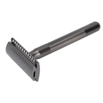 Double Edge Safety Razor Miesten Koti Salon Kannettava Sinkkiseoksesta Messinkikahva Parranajokone Syntymäpäivälahja Musta