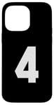 iPhone 14 Pro Max #4 Jersey Varsity Uniform Number Sport Case