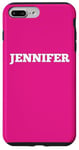 Coque pour iPhone 7 Plus/8 Plus Jennifer Étiquette de nom personnalisable Dos assorti