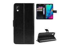 Magunivers Coque et étui téléphone mobile Etui en pu crazy horse noir pour votre huawei y5 (2019)/honor 8s