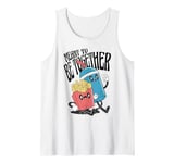 Meant to Be Together Cute Retro Kawaii Cartoon Food Couple Tank Top