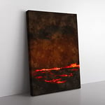 Clouds On Fire Painting Modern Canvas Wall Art Print Ready to Hang, Framed Picture for Living Room Bedroom Home Office Décor, 50x35 cm (20x14 Inch)