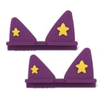 Oreilles de Remplacement pour Tonie Box, Accessoire pour Toniebox Répare, Oreilles Externes Seules, avec des Étoiles Jaunes, Lot de 2, Violet