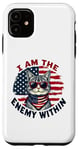 Coque pour iPhone 11 I Am The Enemy Within Harris vs Trump Élection américaine 2024 drôle