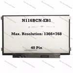 N116BCN-EB1 11.6 Inch LED LCD Touch Screen Laptop Panel HD 1366×768 EDP 40 Pin