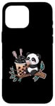 Coque pour iPhone 16 Pro Max Panda Kawaii avec Bubble Tea