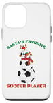 Coque pour iPhone 12 mini Joueur de football préféré du Père Noël Bonhomme de neige Sport