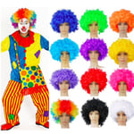 Clown peruk - 10 färger Turkos