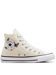 Converse Junior Girls Festival High Tops Trainers - Off White