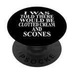 Vêtements crème coagulés | Superbe design amusant pour les amateurs de scones PopSockets PopGrip Adhésif