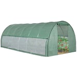 Serre tunnel de jardin 18M² verte relevable avec moustiquaire